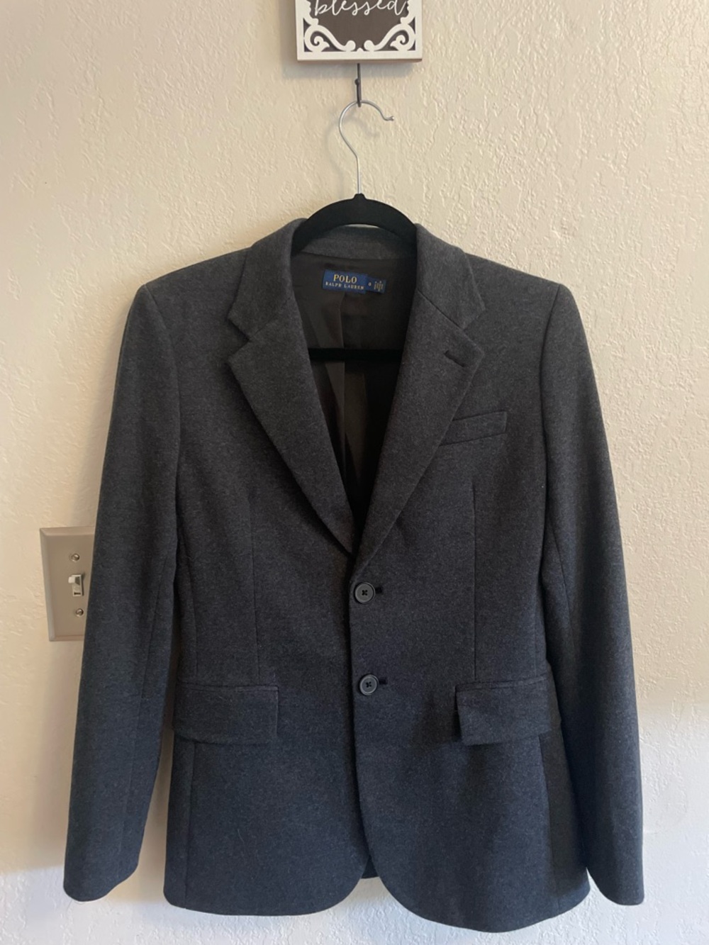 Polo by Ralph Lauren Men's Dark Charcoal Gray Sport Coat